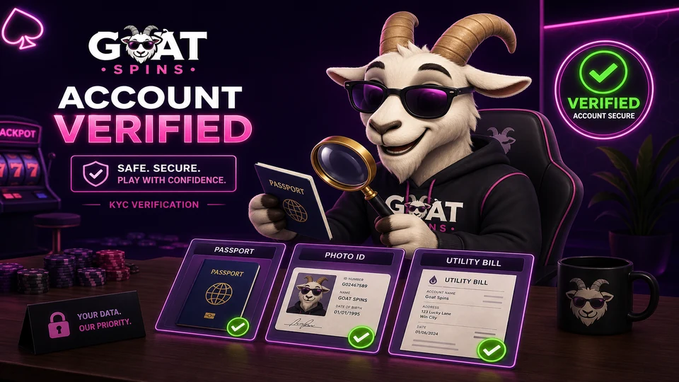 Identity documents prepared for Goat Spins KYC verification before first withdrawal